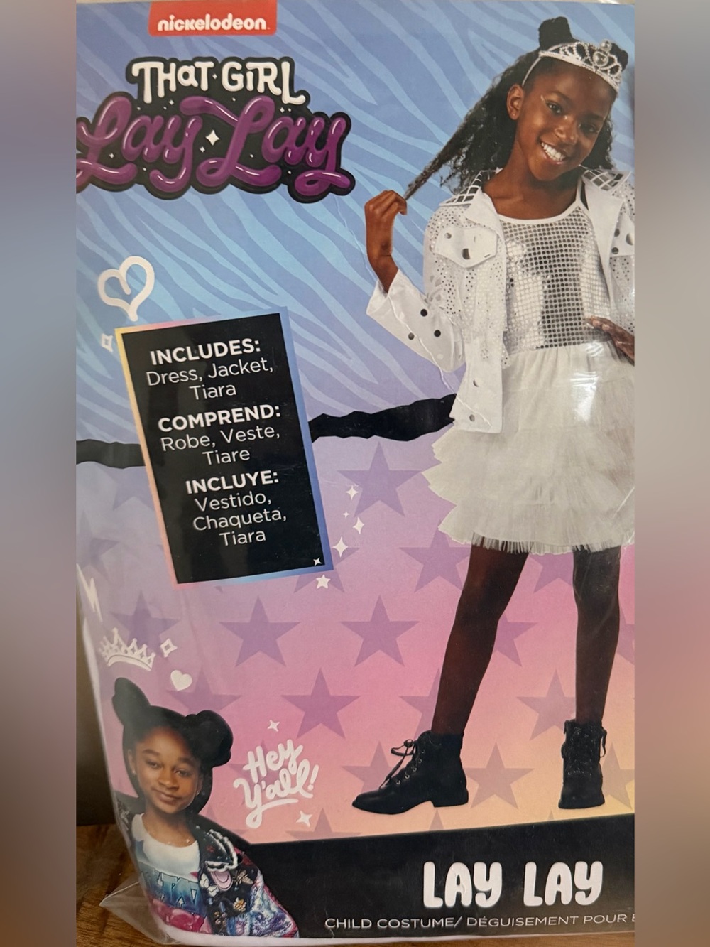 Nickelodeon That Girl Lay Lay White Sparkle Dress & Jacket Costume Size Large
